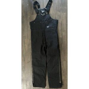 Walls Workwear Bib Overalls Mens Large Tall 38-40 Black Insulated Winter Snow